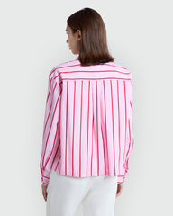Popeline Stripe Blouse In Pink & Red By OVS Pink/Red / M