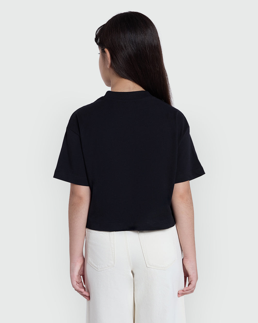 OVS Black Tee With Graphic Print For Girls Black / 10-11 Y