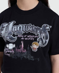 OVS Black Tee With Graphic Print For Girls Black / 10-11 Y