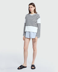 LONG SLEEVE GRAPHIC TEE BY OVS WHITE/BLACK / M