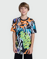 Aop Print Tee In Black By OVS For Boys Black / 11 Y