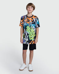 Aop Print Tee In Black By OVS For Boys Black / 11 Y