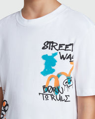 White Cotton Mod B Tee From OVS White / 11 Y