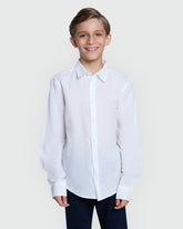 Bright White Boys’ Shirt In Cotton-Linen By OVS White / 11 Y