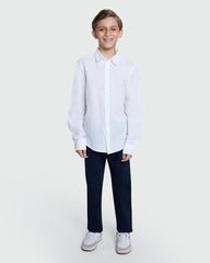 Bright White Boys’ Shirt In Cotton-Linen By OVS White / 11 Y