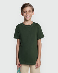 Ovs Kids Green Short Sleeve Cotton T-Shirt KOMBU GREEN / 9-10 Years