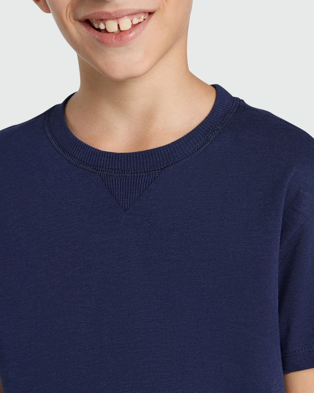 Blue Short-Sleeved Cotton T-Shirt For Boys BLUE WING TEAL / 9-10 Years