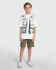 Cotton T-Shirt With Print BLANC DE BLANC / 9-10 Years