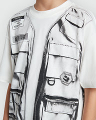 Cotton T-Shirt With Print BLANC DE BLANC / 9-10 Years