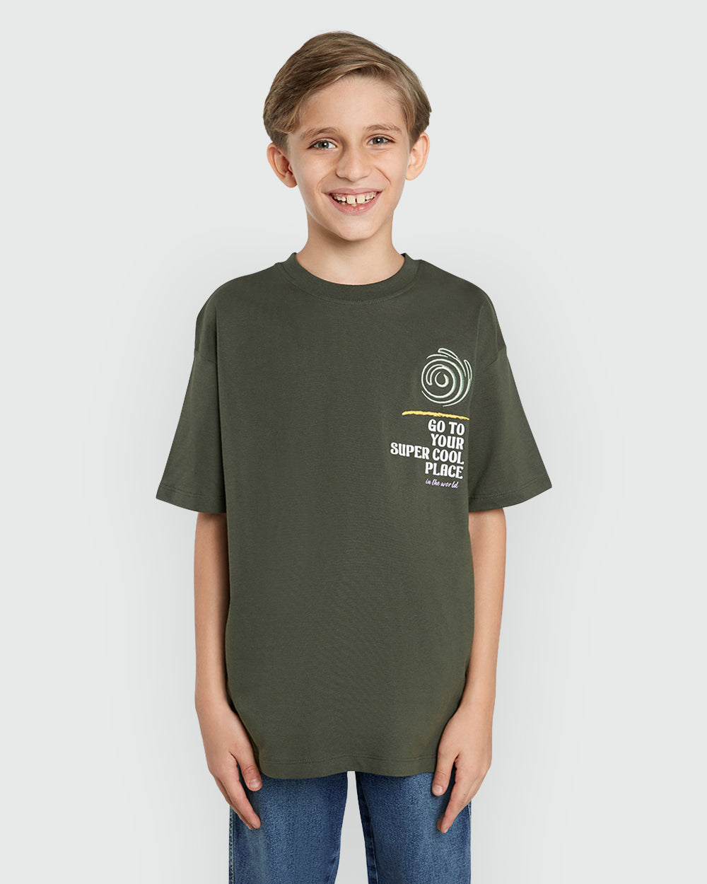 Four Leaf Green Tee For Little Boys By OVS Green / 9-10 Y