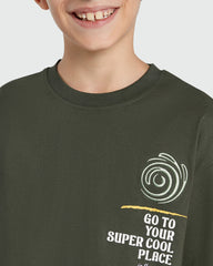 Four Leaf Green Tee For Little Boys By OVS Green / 9-10 Y