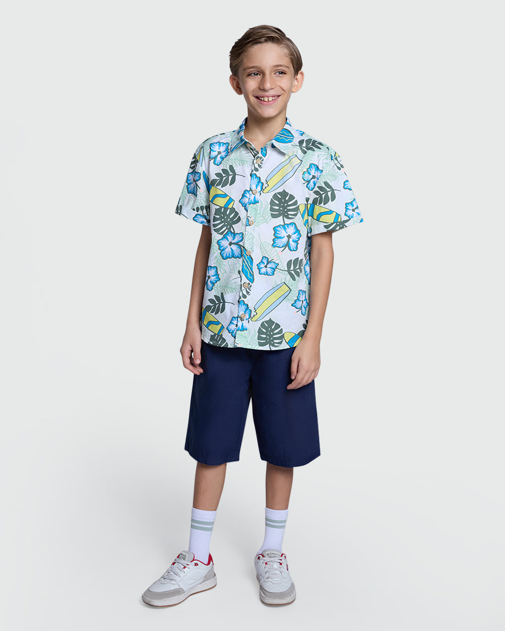 Shorts In Black Iris Poplin – OVS For Boys Blue / 9-10 Y