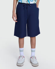 Shorts In Black Iris Poplin – OVS For Boys Blue / 9-10 Y