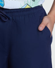 Shorts In Black Iris Poplin – OVS For Boys Blue / 9-10 Y