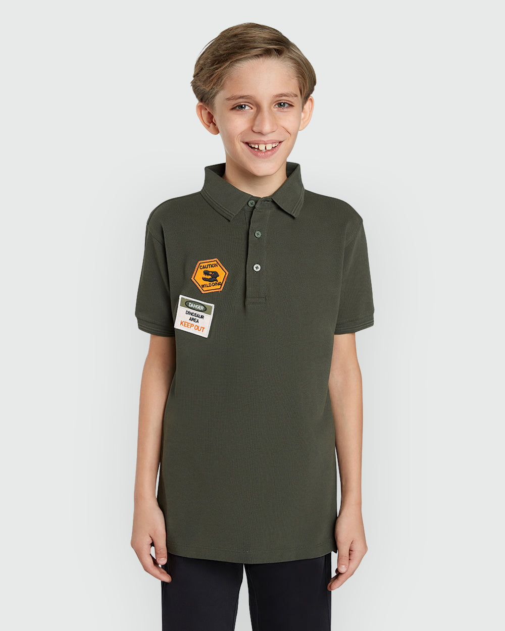 Collared Green Polo From OVS Kids Green / 9-10 Y