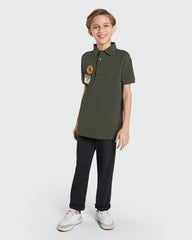 Collared Green Polo From OVS Kids Green / 9-10 Y