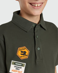 Collared Green Polo From OVS Kids Green / 9-10 Y