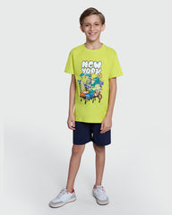 Evening Primrose Tee For Boys By OVS Green / 9-10 Y