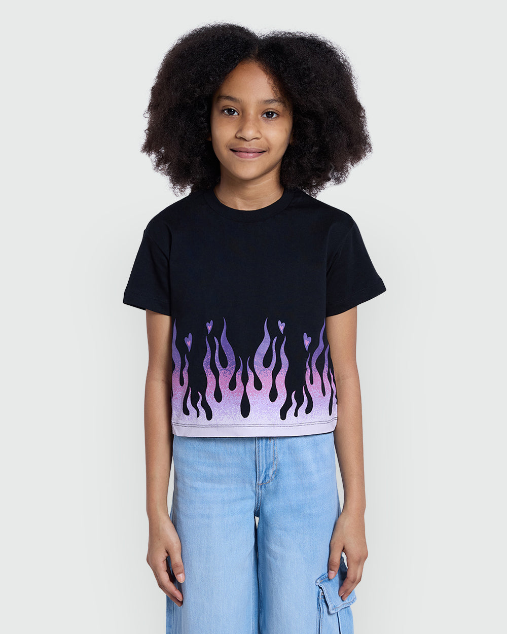 Black Tee With Front Flare Detail – OVS Girls Black / 10-11 Y