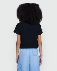 Black Tee With Front Flare Detail – OVS Girls Black / 10-11 Y