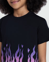 Black Tee With Front Flare Detail – OVS Girls Black / 10-11 Y