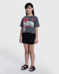 Acid-Wash Tee In Dark Grey – OVS Teens Grey / 10-11 Y