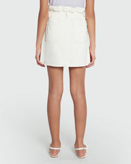 Embroidered Drill Shorts In Vanilla Ice – OVS White / 9-10 Y