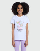 OVS Girls' White Printed Tee For Everyday Style White / 9-10 Y