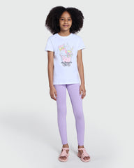 OVS Girls' White Printed Tee For Everyday Style White / 9-10 Y