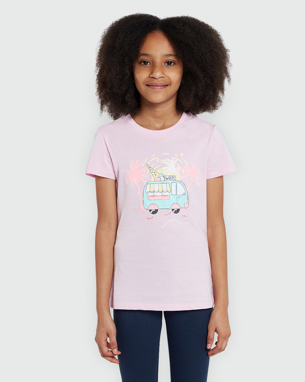 OVS Graphic Print Tee In Nosegay Pink Pink / 9-10 Y