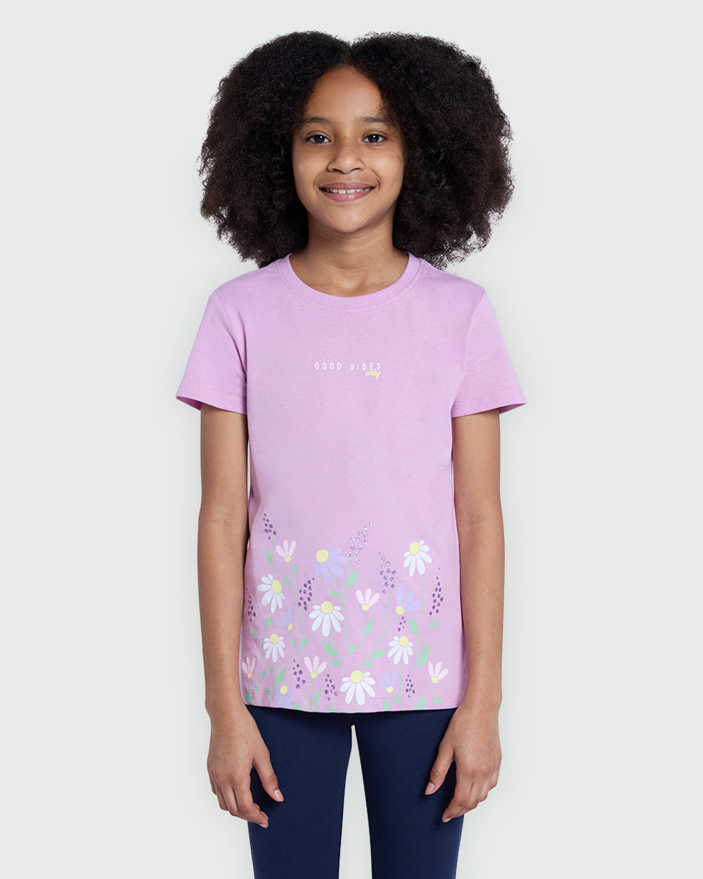 OVS Girls’ Tee In Pastel Lavender – 4/5 Length Pink / 9-10 Y