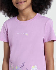 OVS Girls’ Tee In Pastel Lavender – 4/5 Length Pink / 9-10 Y