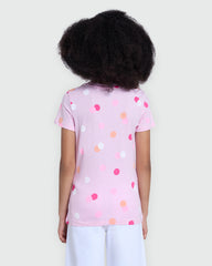 OVS Girls' Aop Tee In Soft Pink Nosegay Shade Pink / 9-10 Y