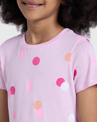 OVS Girls' Aop Tee In Soft Pink Nosegay Shade Pink / 9-10 Y