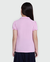 OVS Girls’ Solid Polo In Pastel Lavender Pink / 9-10 Y