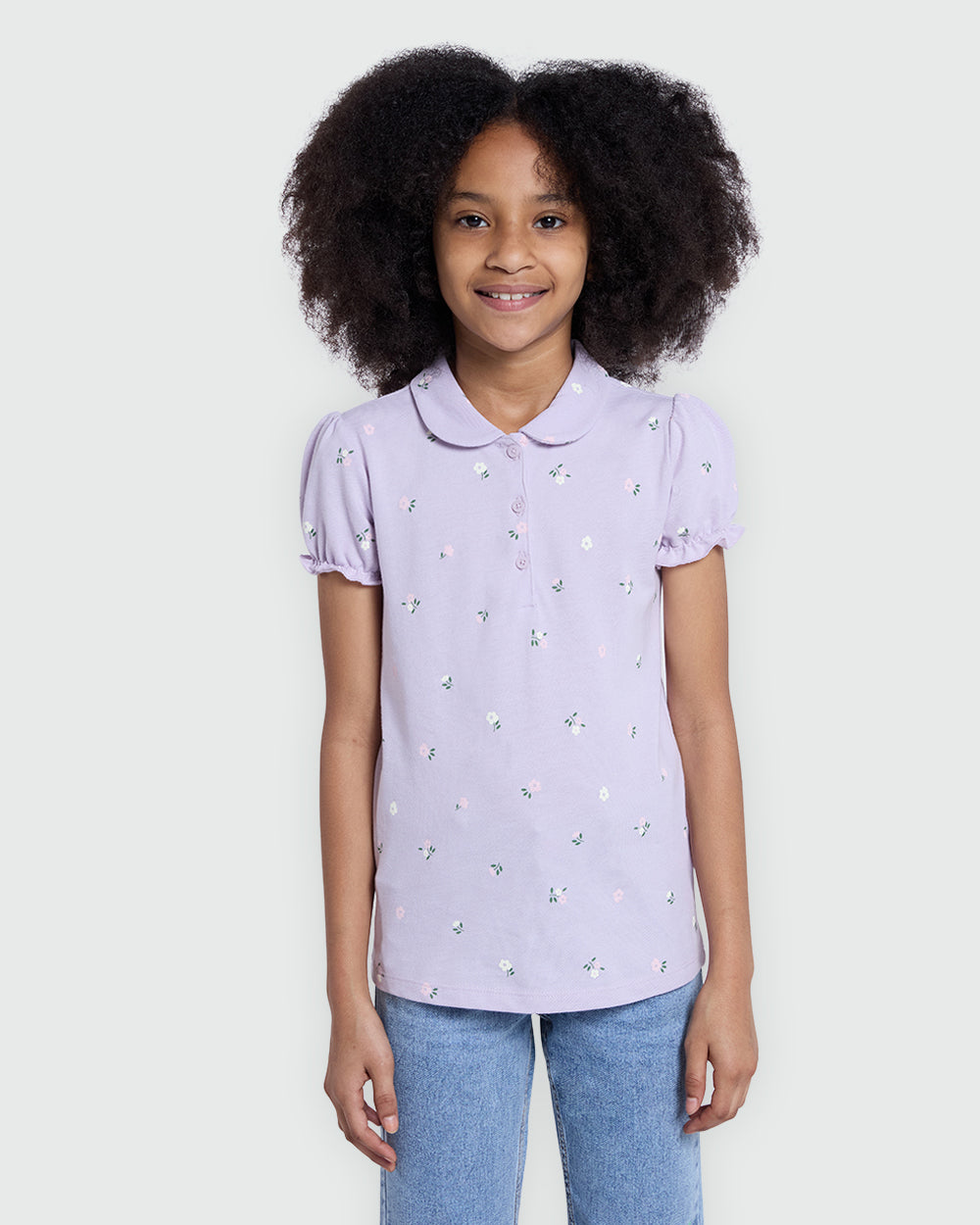 Aop Orchid Petal Polo For Girls – OVS Style Violet / 9-10 Y