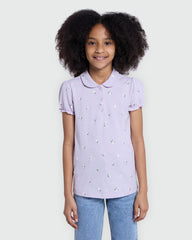 Aop Orchid Petal Polo For Girls – OVS Style Violet / 9-10 Y