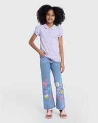 Aop Orchid Petal Polo For Girls – OVS Style Violet / 9-10 Y