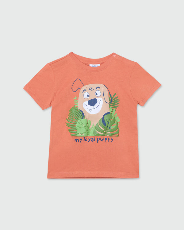 OVS BOYS T-SHIRT WITH PRINT ORANGE / 24-30 M
