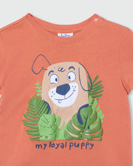 OVS BOYS T-SHIRT WITH PRINT ORANGE / 24-30 M