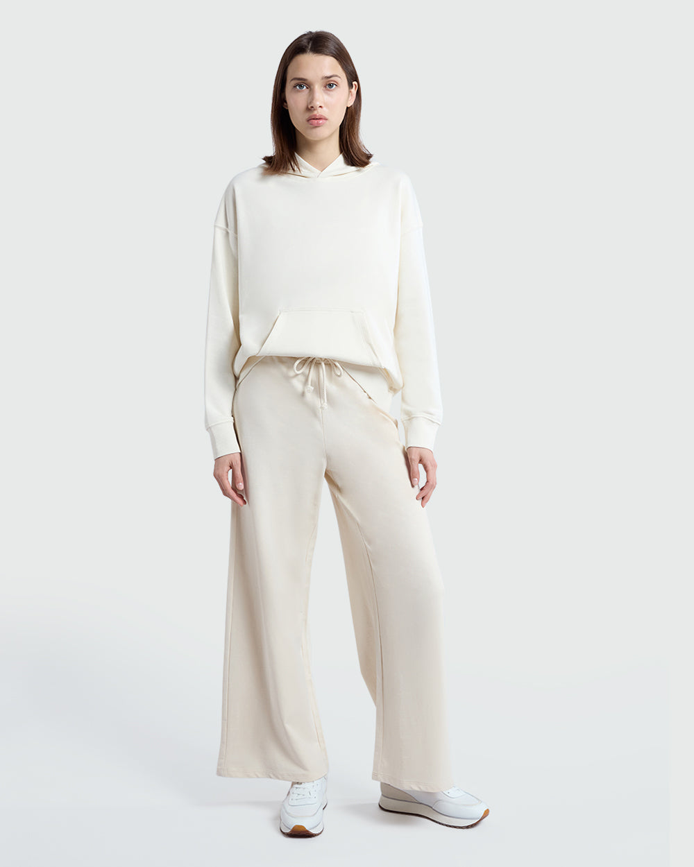 Cannoli Cream Wide Joggers From OVS White / M