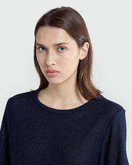 OVS Navy Blue Lurex Top Blue / M