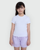OVS RIBBED TEE FOR GIRLS LUCENT WHITE WHITE / 10-11 Y