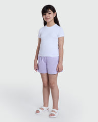 OVS RIBBED TEE FOR GIRLS LUCENT WHITE WHITE / 10-11 Y