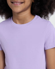 Lilac Breeze Ribbed Tee By OVS – For Girls Violet / 10-11 Y
