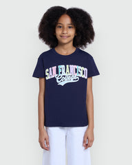 Girls’ Maritime Blue Printed Tee – OVS Style Blue / 10-11 Y