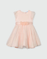 Tulle Dress With Floral Application LIGHT PINK / 24-30 Months