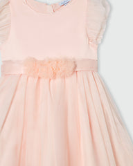 Tulle Dress With Floral Application LIGHT PINK / 24-30 Months