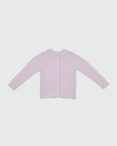 Cardigan In Pointelle Cotton LIGHT PINK / 24-30 Months