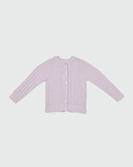 Cardigan In Pointelle Cotton LIGHT PINK / 24-30 Months